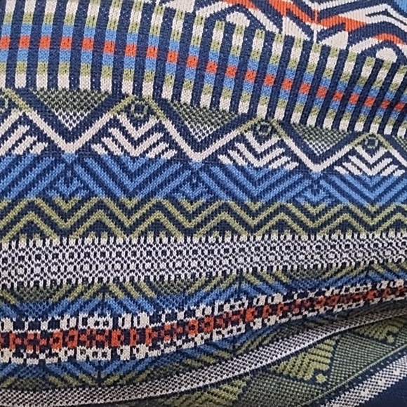 Ruff Hewn Small Open Front Western Aztec Geometric Design Cardigan - Picture 3 of 6